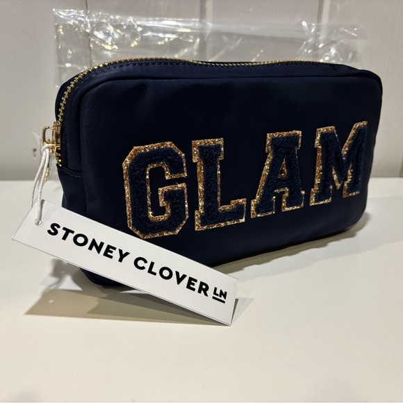 Stoney Clover Lane Handbags - Stoney Clover Lane Glam Small Pouch - Sapphire (pre patched)